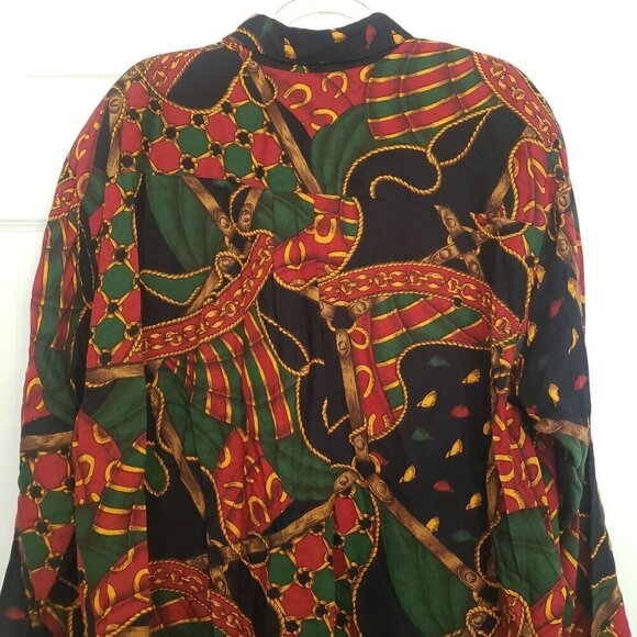 Vintage Baroque Equestrian Shirt Western Made in USA Button Front Womens Size 14 - Picture 7 of 10